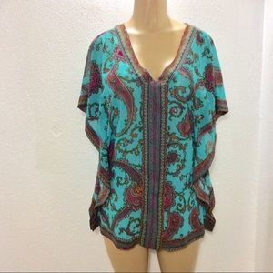 Nicole Miller paisley print top 🦉